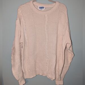 Vintage cream cable knit sweater